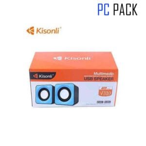 Kisonli Haut Parleurs V310 Stéréo Bass Speakers multimédia PC 3W -JACK -USB