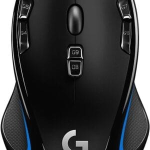 Logitech G300s USB Souris Gamer Filaire, Ambidextre, RGB Gaming, Ultra-Léger, 9 Boutons Programmables, Mémoire Intégrée, Compatible avec PC/Mac - Noire