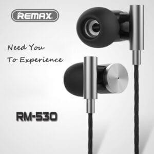Remax - RM-530 Écouteurs intra-auriculaires stéréo en métal avec micro intégré et boutons de commande pour Android, iOS et plus encore – Excellente qualité sonore des basses, isolation du bruit, appels mains libres (Noir)Remax - RM-530 Écouteurs intra-auriculaires stéréo en métal avec micro intégré et boutons de commande pour Android, iOS et plus encore – Excellente qualité sonore des basses, isolation du bruit, appels mains libres (Noir)