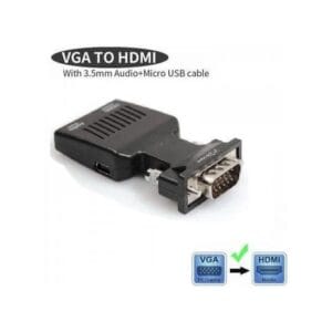 Adaptateur Convertisseur VGA vers HDMI +audio Converter VGA Mâle to HDMI Femelle