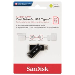 Sandisk Ultra Clé Usb Type-C 32Gb Usb 3.1 Dual Drive 150Mb/s OTG Pour Smartphone PC Mac