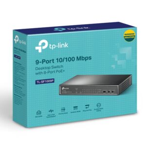 Switch de bureau TP-Link TL-SF1009P 9 ports 10/100 Mbps avec PoE + 8 ports
