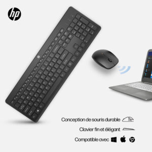 Pack clavier et souris sans fil HP 230 (18H24AA)
